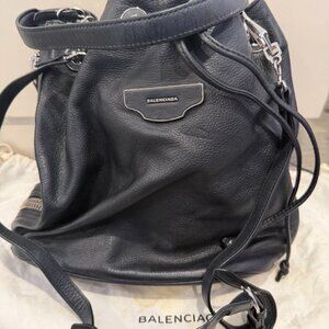 Balenciaga Papier Plate Bucket Bag Black